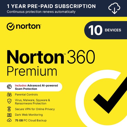 Norton 360 premium antivirus - norton,